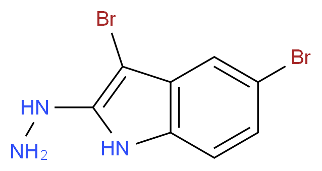 3,5-dibromo-2-hydrazinyl-1H-indole_分子结构_CAS_937604-20-1