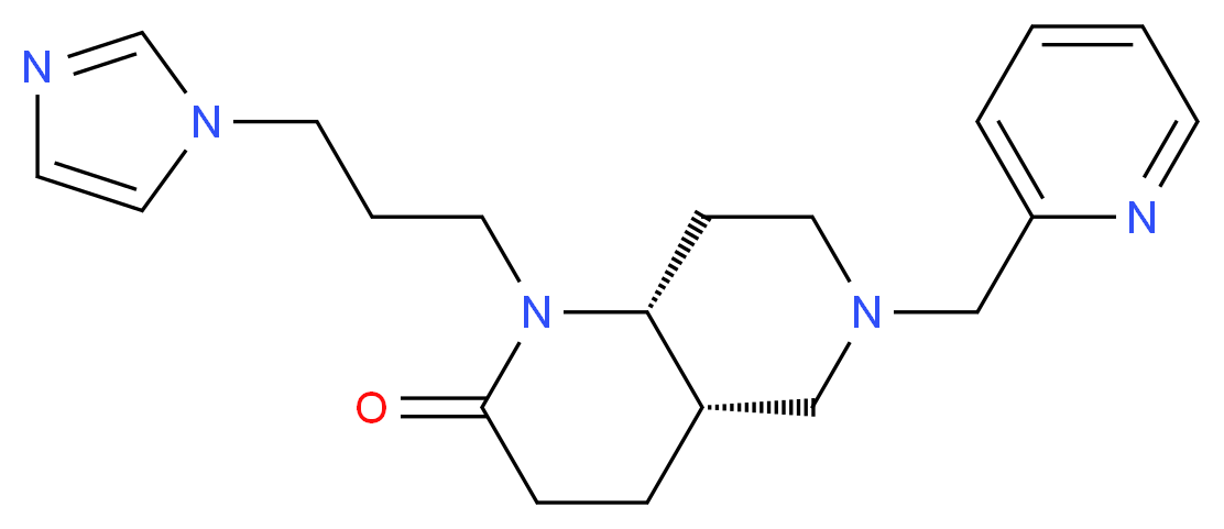 (4aS*,8aR*)-1-[3-(1H-imidazol-1-yl)propyl]-6-(pyridin-2-ylmethyl)octahydro-1,6-naphthyridin-2(1H)-one_分子结构_CAS_)