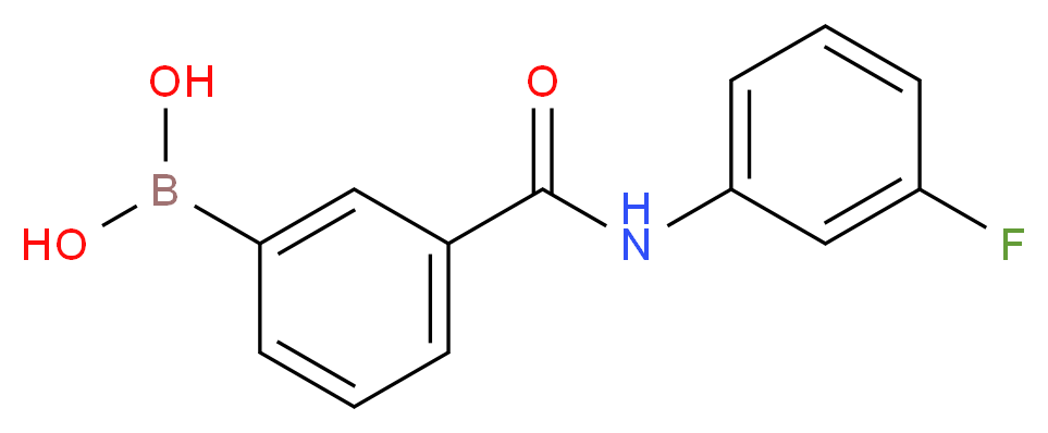 {3-[(3-fluorophenyl)carbamoyl]phenyl}boronic acid_分子结构_CAS_874288-34-3