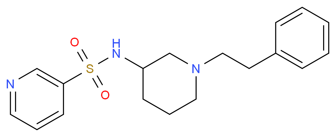N-[1-(2-phenylethyl)-3-piperidinyl]-3-pyridinesulfonamide_分子结构_CAS_)