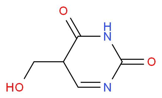 5-(hydroxymethyl)-2,3,4,5-tetrahydropyrimidine-2,4-dione_分子结构_CAS_4433-40-3