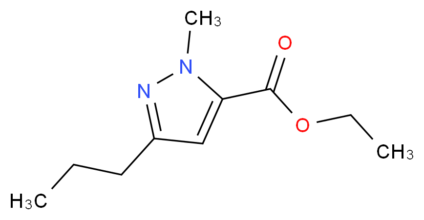 ethyl 1-methyl-3-propyl-1H-pyrazole-5-carboxylate_分子结构_CAS_133261-07-1