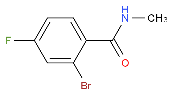 2-bromo-4-fluoro-N-methylbenzamide_分子结构_CAS_923138-87-8