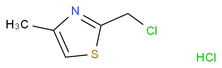 2-(Chloromethyl)-4-methyl-1,3-thiazole hydrochloride_分子结构_CAS_50398-72-6)