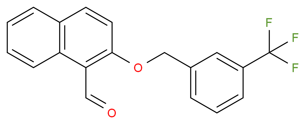 2-{[3-(trifluoromethyl)phenyl]methoxy}naphthalene-1-carbaldehyde_分子结构_CAS_866133-96-2