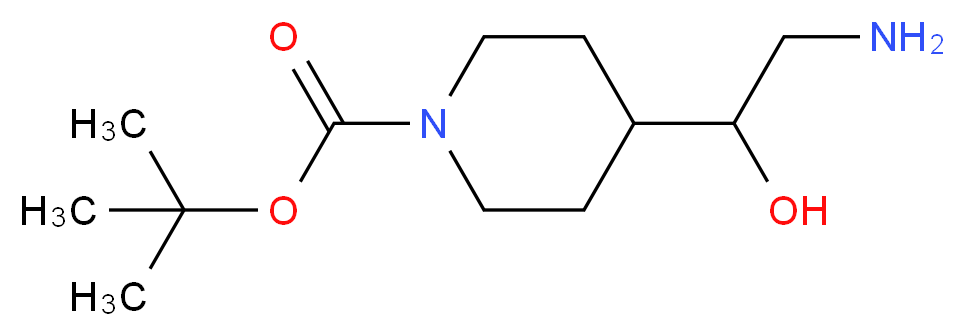 tert-Butyl 4-(2-amino-1-hydroxyethyl)piperidine-1-carboxylate_分子结构_CAS_301221-57-8)