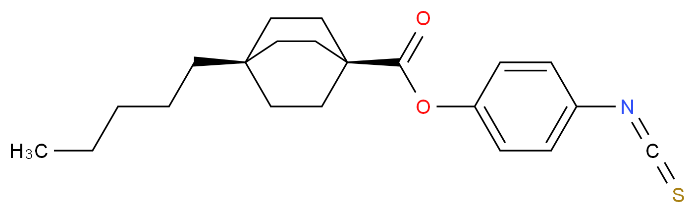 4-isothiocyanatophenyl 4-pentylbicyclo[2.2.2]octane-1-carboxylate_分子结构_CAS_121235-90-3