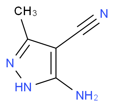 3-AMINO-5-METHYL-1H-PYRAZOLE-4-CARBONITRILE_分子结构_CAS_5453/7/6)