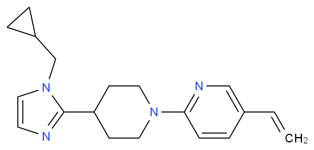 2-{4-[1-(cyclopropylmethyl)-1H-imidazol-2-yl]-1-piperidinyl}-5-vinylpyridine_分子结构_CAS_)