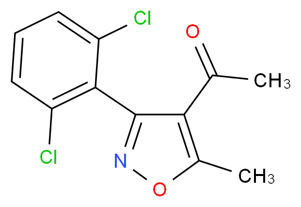 1-[3-(2,6-dichlorophenyl)-5-methylisoxazol-4-yl]ethan-1-one_分子结构_CAS_70565-23-0)