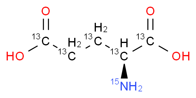 L-Glutamic acid-13C5,15N_分子结构_CAS_)