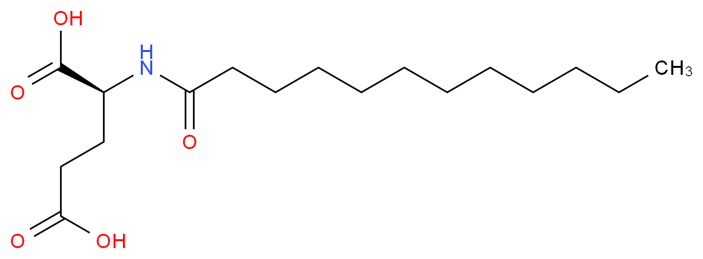 (2S)-2-dodecanamidopentanedioic acid_分子结构_CAS_3397-65-7