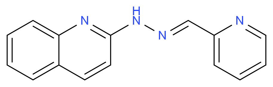 2-[(E)-2-(pyridin-2-ylmethylidene)hydrazin-1-yl]quinoline_分子结构_CAS_7385-99-1