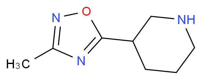 3-(3-甲基-1,2,4-二唑-5-基)哌啶_分子结构_CAS_21767-12-4)