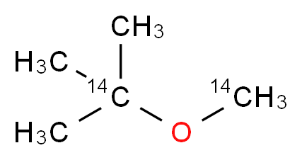 Methyl t-butyl ether-(α,α′-14C)_分子结构_CAS_)