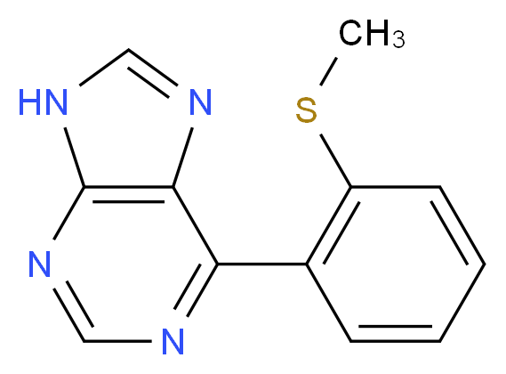 6-[2-(methylthio)phenyl]-9H-purine_分子结构_CAS_)