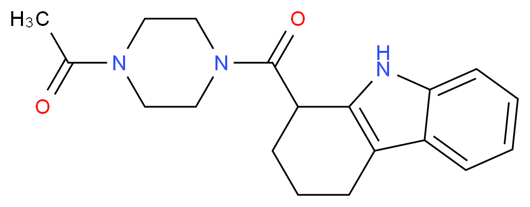 1-[(4-acetyl-1-piperazinyl)carbonyl]-2,3,4,9-tetrahydro-1H-carbazole_分子结构_CAS_)