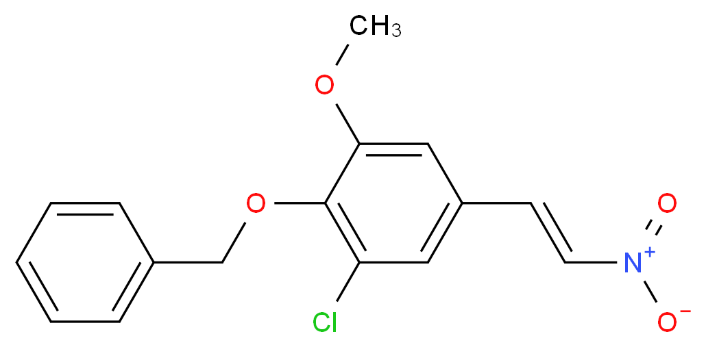 反式-4-苄氧基-3-氯-5-甲氧基-β-硝基苯乙烯_分子结构_CAS_871126-34-0)