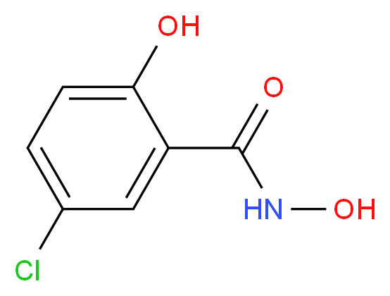 5-chloro-N,2-dihydroxybenzamide_分子结构_CAS_37551-43-2