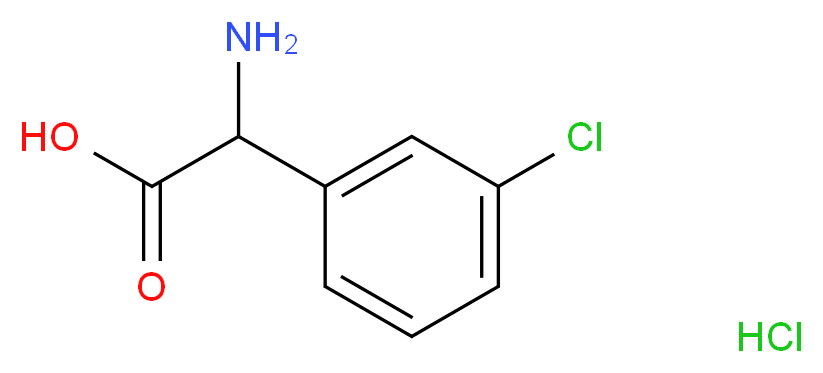 2-amino-2-(3-chlorophenyl)acetic acid hydrochloride_分子结构_CAS_)