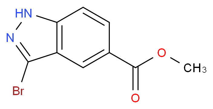 methyl 3-bromo-1H-indazole-5-carboxylate_分子结构_CAS_1086391-06-1