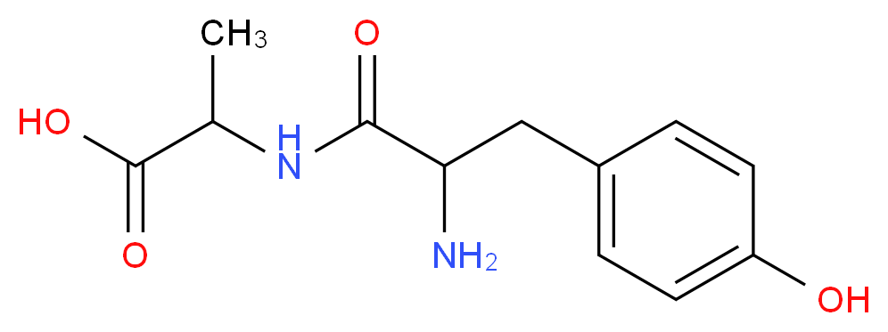 2-[2-amino-3-(4-hydroxyphenyl)propanamido]propanoic acid_分子结构_CAS_730-08-5