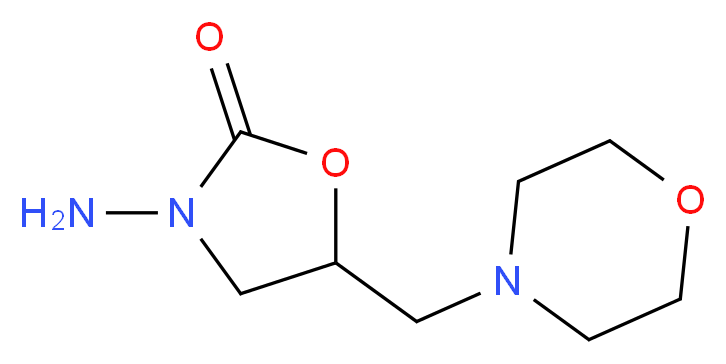 3-Amino-5-morpholinomethyl-1,3-oxazolidin-2-one >95%_分子结构_CAS_)