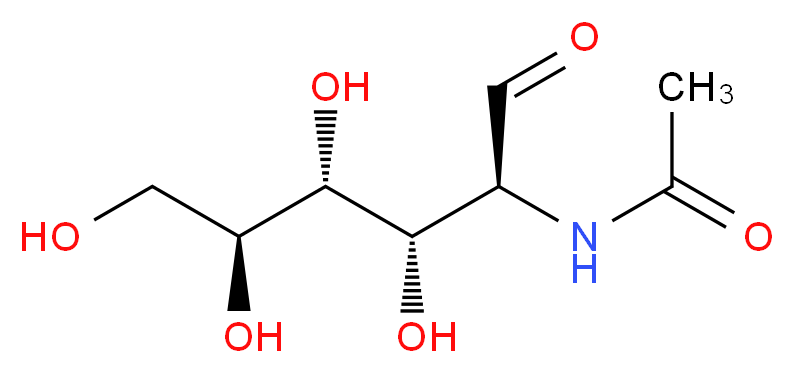 N-[(2S,3S,4R,5S)-3,4,5,6-tetrahydroxy-1-oxohexan-2-yl]acetamide_分子结构_CAS_134451-94-8