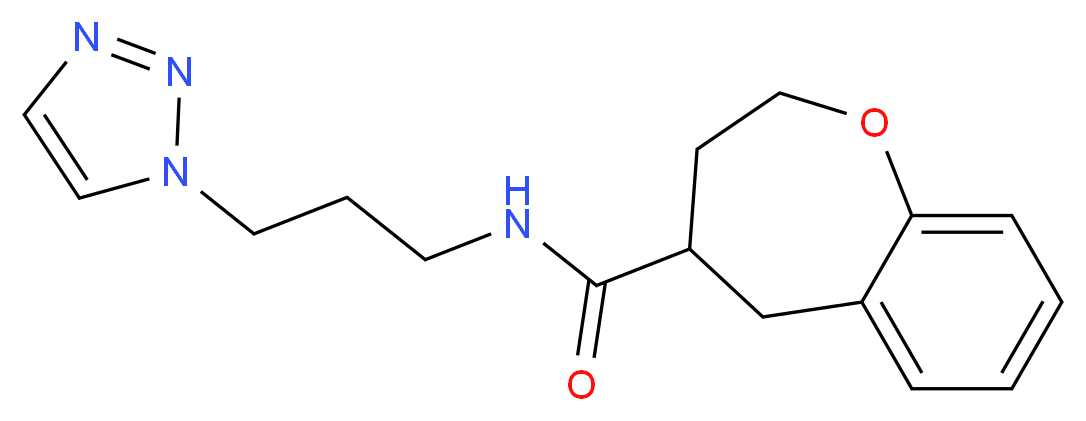 N-[3-(1H-1,2,3-triazol-1-yl)propyl]-2,3,4,5-tetrahydro-1-benzoxepine-4-carboxamide_分子结构_CAS_)