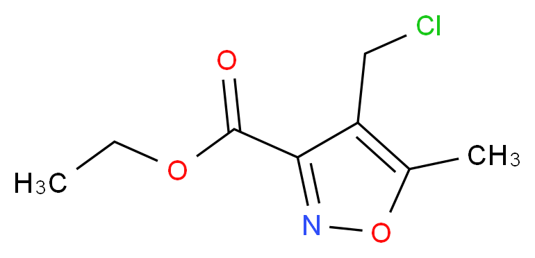 Ethyl 4-(chloromethyl)-5-methylisoxazole-3-carboxylate_分子结构_CAS_)