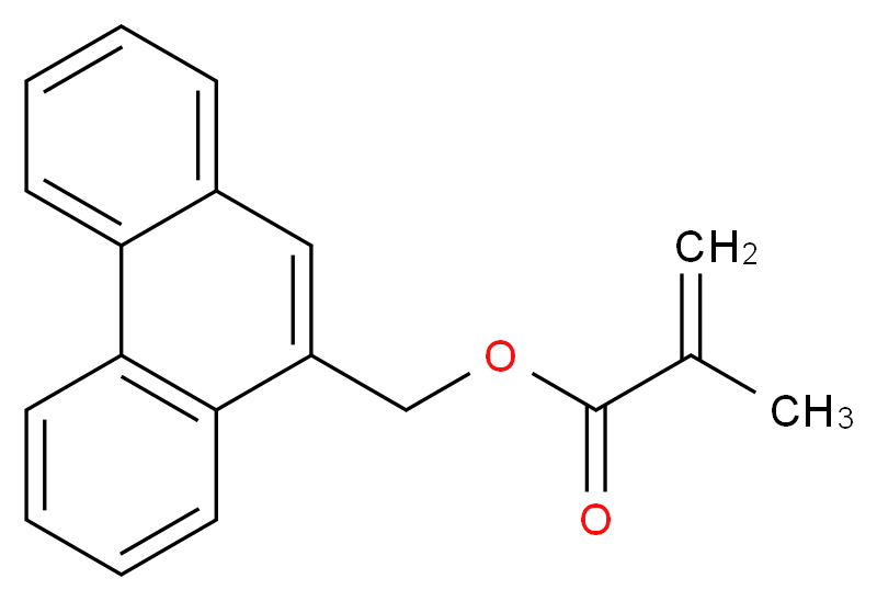 phenanthren-9-ylmethyl 2-methylprop-2-enoate_分子结构_CAS_53223-82-8