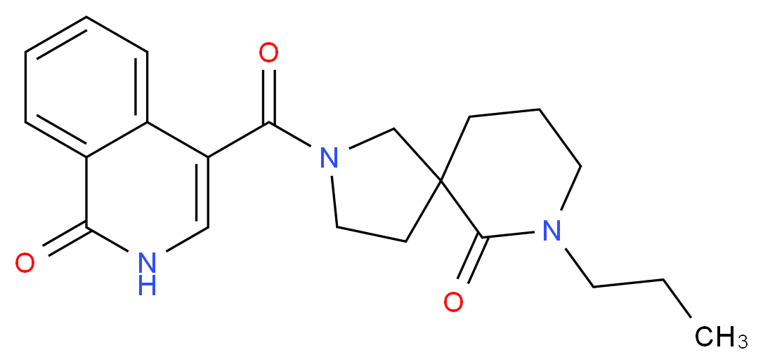 4-[(6-oxo-7-propyl-2,7-diazaspiro[4.5]dec-2-yl)carbonyl]isoquinolin-1(2H)-one_分子结构_CAS_)