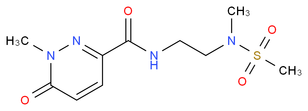 1-methyl-N-{2-[methyl(methylsulfonyl)amino]ethyl}-6-oxo-1,6-dihydropyridazine-3-carboxamide_分子结构_CAS_)