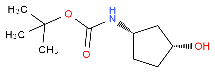 tert-butyl N-[(1S,3R)-3-hydroxycyclopentyl]carbamate_分子结构_CAS_167465-99-8