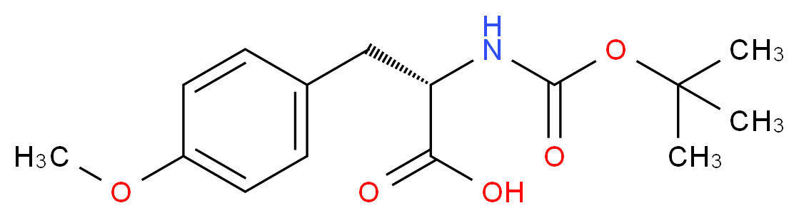 (2S)-2-{[(tert-butoxy)carbonyl]amino}-3-(4-methoxyphenyl)propanoic acid_分子结构_CAS_53267-93-9