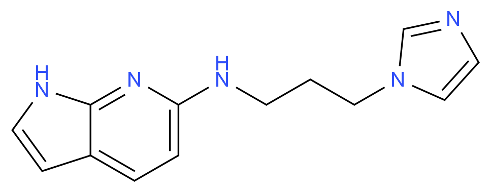 N-[3-(1H-imidazol-1-yl)propyl]-1H-pyrrolo[2,3-b]pyridin-6-amine_分子结构_CAS_)