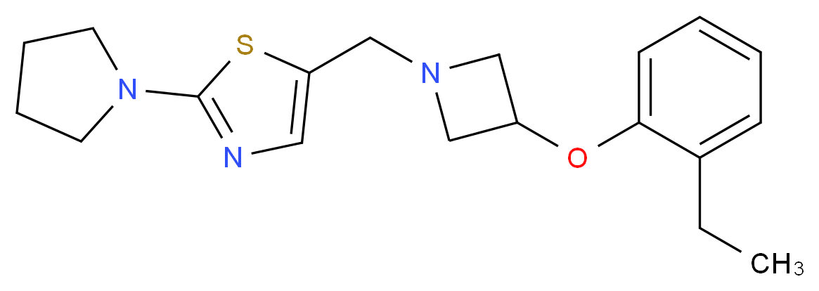 5-{[3-(2-ethylphenoxy)-1-azetidinyl]methyl}-2-(1-pyrrolidinyl)-1,3-thiazole_分子结构_CAS_)