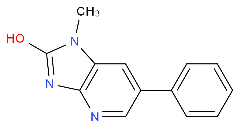 2-Hydroxy-1-methyl-6-phenylimidazo[4,5-b]pyridine _分子结构_CAS_120889-04-5)