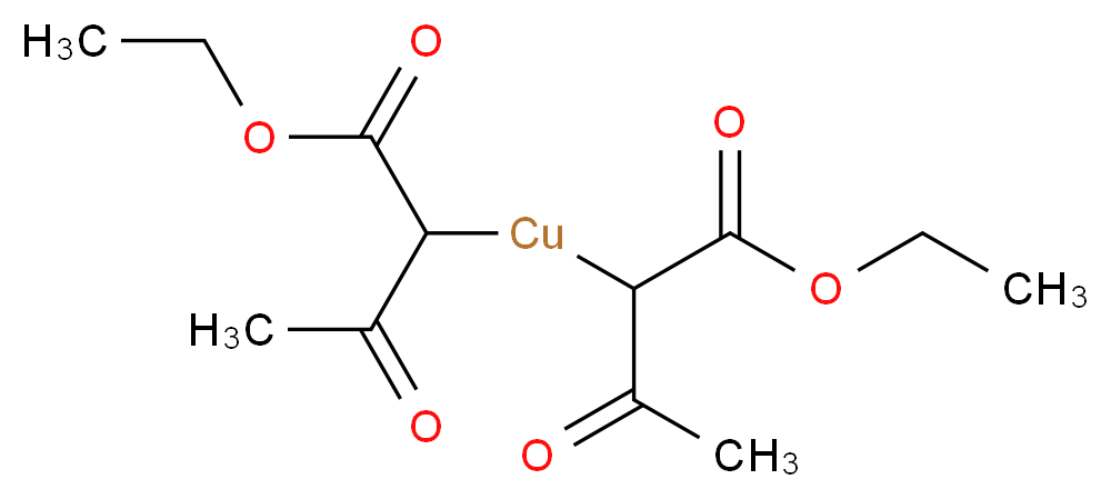 ethyl 2-[(1-ethoxy-1,3-dioxobutan-2-yl)cuprio]-3-oxobutanoate_分子结构_CAS_14284-06-1