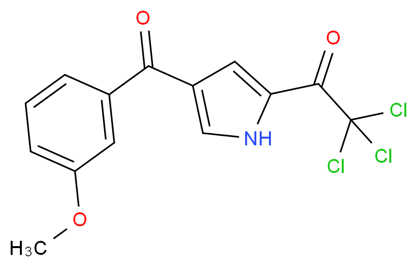 2,2,2-Trichloro-1-[4-(3-methoxybenzoyl)-1H-pyrrol-2-yl]-1-ethanone_分子结构_CAS_)