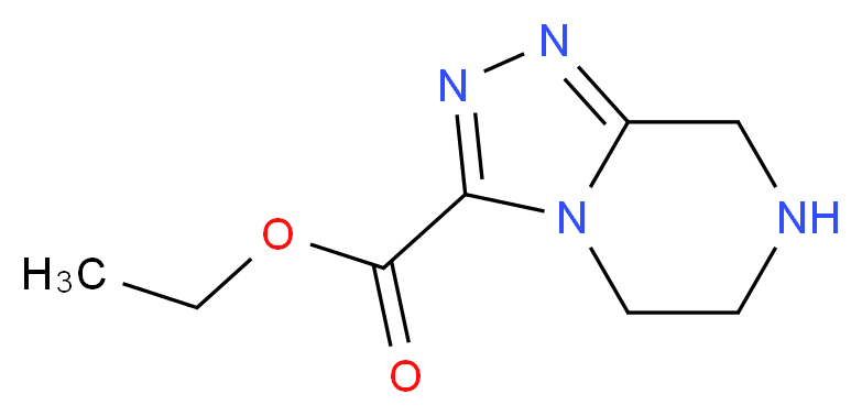ethyl 5H,6H,7H,8H-[1,2,4]triazolo[4,3-a]pyrazine-3-carboxylate_分子结构_CAS_723286-68-8