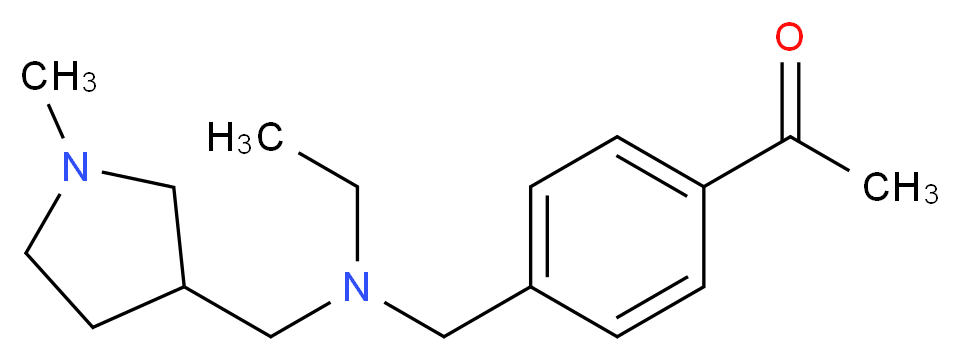 1-[4-({ethyl[(1-methylpyrrolidin-3-yl)methyl]amino}methyl)phenyl]ethanone_分子结构_CAS_)