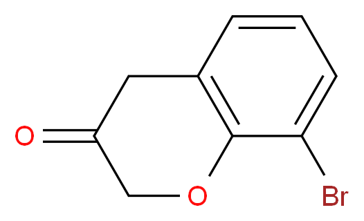 8-bromo-3,4-dihydro-2H-1-benzopyran-3-one_分子结构_CAS_133118-80-6