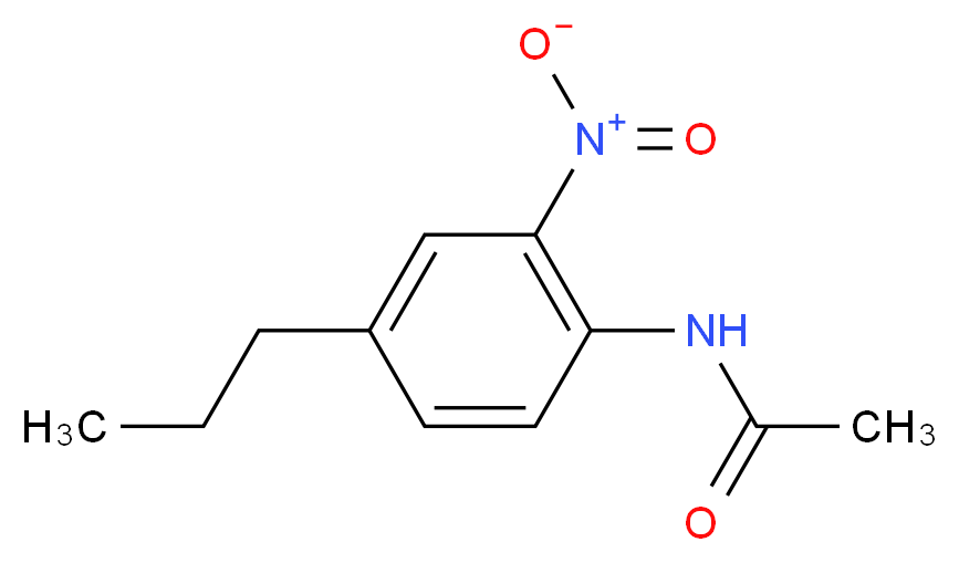 N-(2-nitro-4-propylphenyl)acetamide_分子结构_CAS_99841-36-8