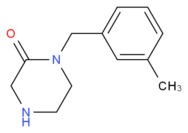 1-(3-methylbenzyl)piperazin-2-one_分子结构_CAS_1033200-90-6)