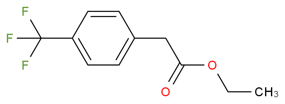 ethyl 2-[4-(trifluoromethyl)phenyl]acetate_分子结构_CAS_721-63-1