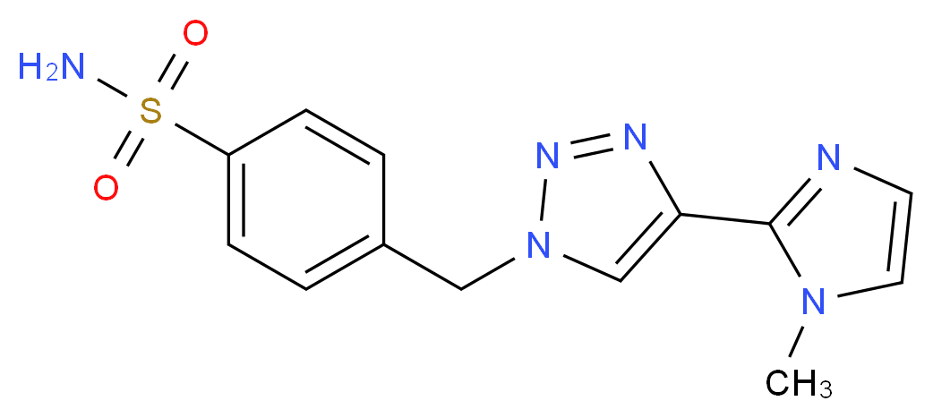 4-{[4-(1-methyl-1H-imidazol-2-yl)-1H-1,2,3-triazol-1-yl]methyl}benzenesulfonamide_分子结构_CAS_)