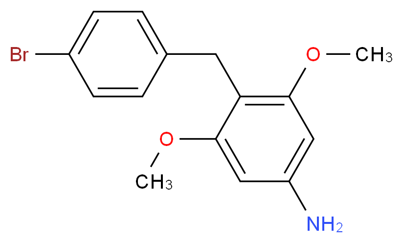 4-(4-Bromobenzyl)-3,5-dimethoxyaniline_分子结构_CAS_)