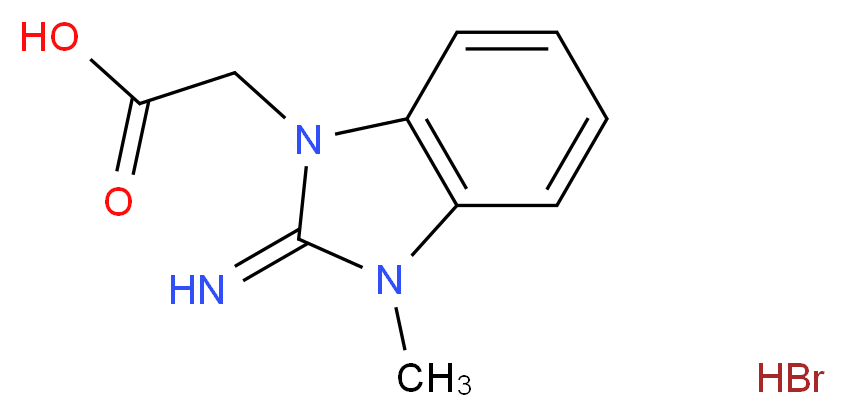 (2-Imino-3-methyl-2,3-dihydro-benzoimidazol-1-yl)-acetic acid hydrobromide_分子结构_CAS_)