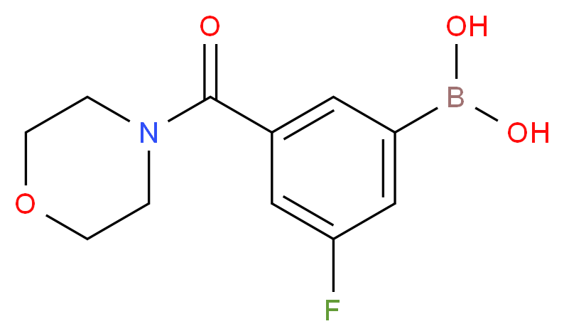 [3-fluoro-5-(morpholine-4-carbonyl)phenyl]boronic acid_分子结构_CAS_874219-40-6